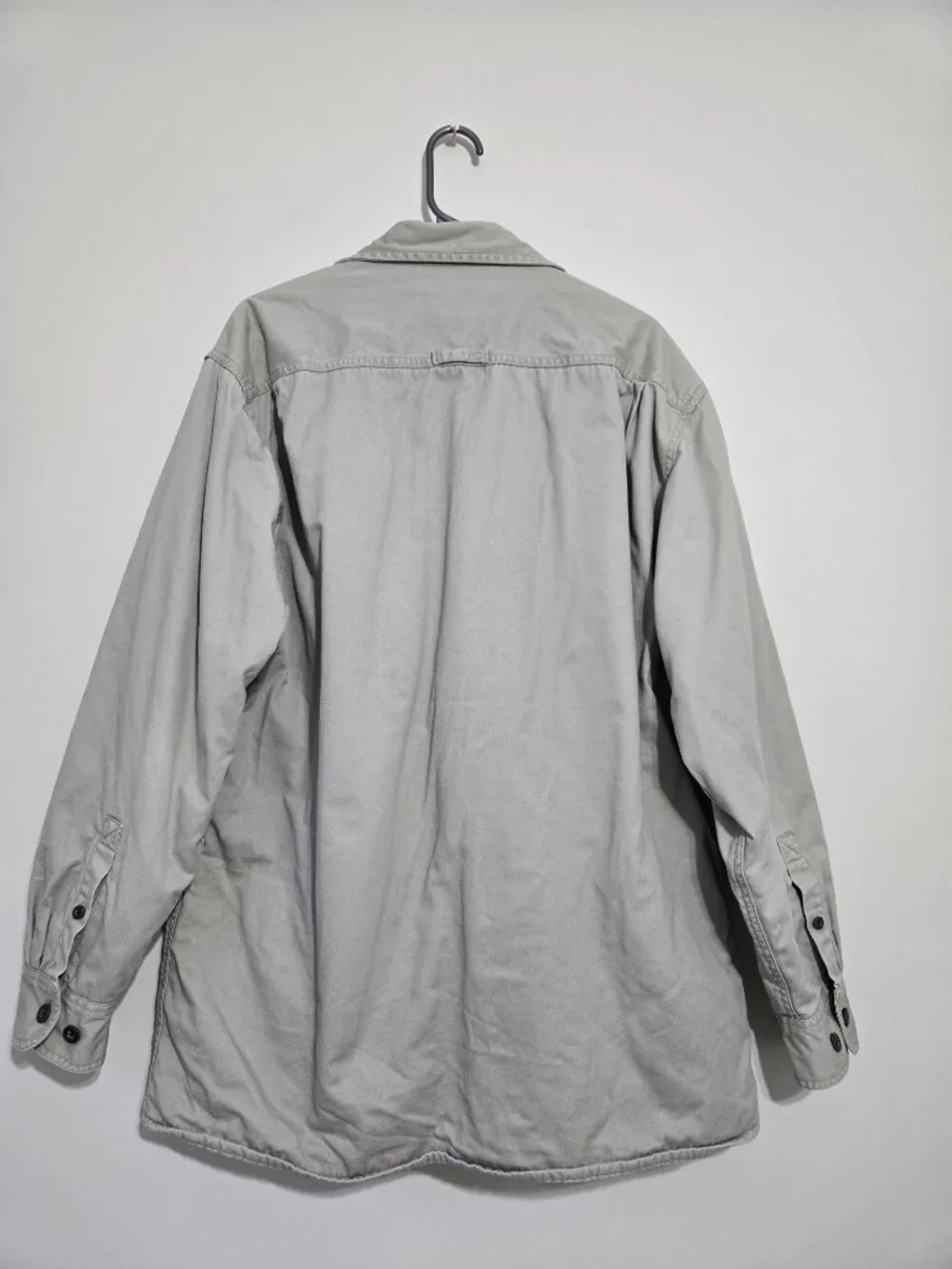 Vintage Y2K Levi's Sherpa Fleece Lined Button Up Shirt Jacket Shacket Mens L Tan